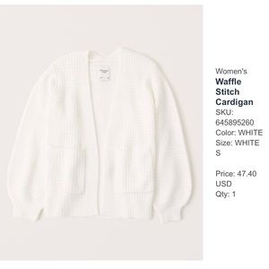Abercrombie Waffle Stitch Cardigan